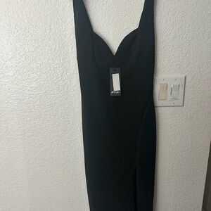 Nasty Gal Strapless Black Dress